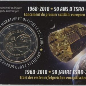 Belgique Coincard 2 Euro 2018 ESRO-2B (Fdc)