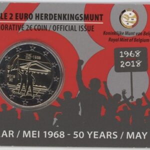 Belgique Coincard 2 Euro 2018 Événements de mai 1968 (Fdc)