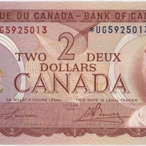 Canada 2 Dollars 1974 presque Neuf