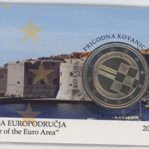 Croatie Coincard 2 Euro 2023 Introduction de l’euro (unz)
