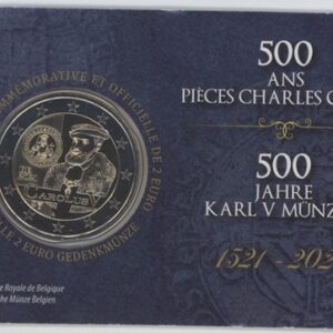 Belgique Coincard 2 Euro 2021 Charles Quint (Fdc)