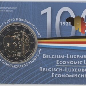 Belgique Coincard 2 Euro 2021 Union économique belgo-luxembourgeoise (Fdc)