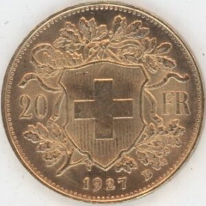 Vreneli 20 Francs OR 1927 (vz)