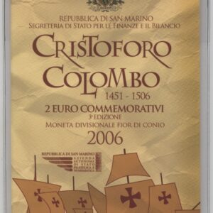 Saint Marin 2 Euro 2006 Christophe Colomb (Fdc)