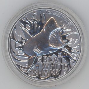 Australie 1 Dollar 2021 Great White Shark 1 OZ Fine Silver 999 (Fdc)