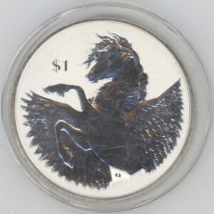 Îles Vierges britanniques 1 Dollar 2020 Pegasus 1 OZ Fine Silver 999 (Fdc)