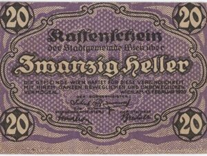 Autriche Wien 20 Heller 1920