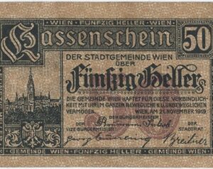 Autriche Wien 50 Heller 1919