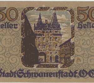 Autriche Schwanenstadt 50 Heller 1920 Neuf