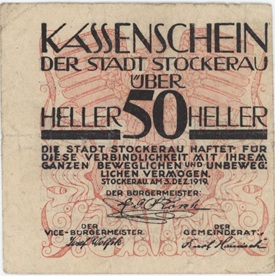 Autriche Stockerau 50 Heller 1919