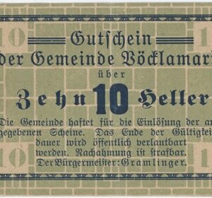 Autriche Bödlamarte 10 Heller 1920