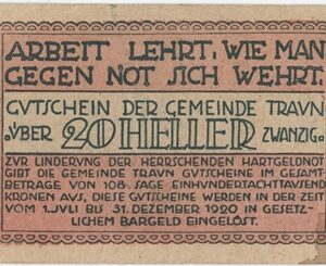 Autriche Travn 20 Heller 1920