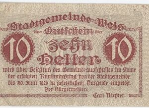 Autriche Wels 10 Heller 1920