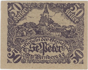 Autriche St. Peter 50 Heller 1920