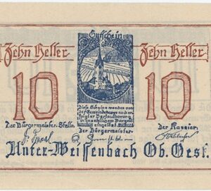 Autriche Unterweissenbach 10 Heller 1920