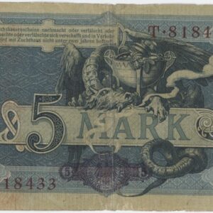 Germany 5 Mark 1904 Reichskassenschein