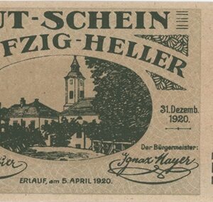Autriche Erlauf im Nibelungengau 50 Heller 1920