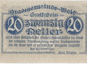 Autriche Wels 20 Heller 1920
