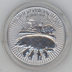 Royaume-Uni 2 Pounds 2019 Année du cochon 1 OZ Fine Silver 999 (Fdc)