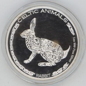 Tchad 500 francs CFA 2021 Lapin 1 OZ Fine Silver 999 (Fdc)