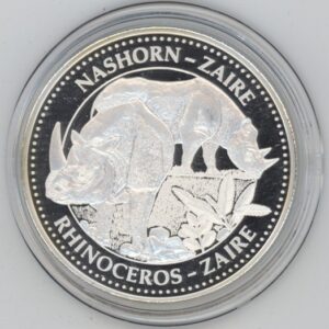 1 Once d'argent 999 Rhinoceros du Zaïre (Fdc)