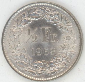 50 Centimes 1963 (vz+)