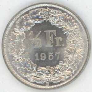 50 Centimes 1957 (vz+)