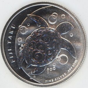 Fiji 1 Dollar 2013 "Taku Turtle" Silver Bullion 1/2 OZ Fine Silver 999 (unz)