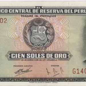 Pérou 100 Soles de Oro 1974