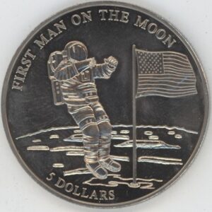 Liberia 5 Dollars 2000 First Man On The Moon (vz-unz)