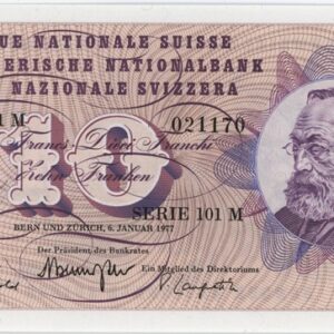10 Francs 1977 (Gottfried Keller) presque Neuf
