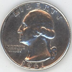 USA Washington Quarter Dollar 1961 (ss) en argent