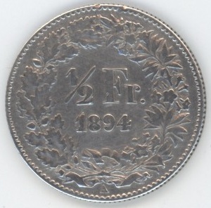 50 Centimes 1894 A (s+)