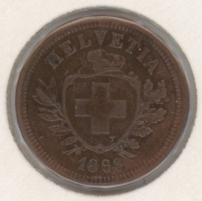 1 Centime 1863 (ss) Rare!
