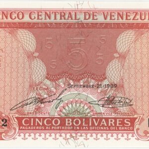 Venezuela 5 Bolivares 1989 Neuf
