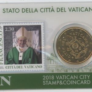 Vatican Coincard 50 Centimes d'Euro 2018