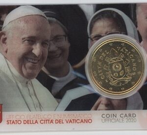 Vatican Coincard 50 Centimes d'Euro 2020