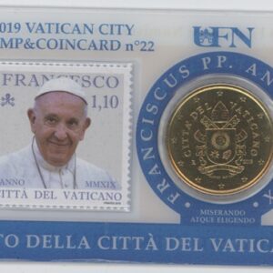 Vatican Coincard 50 Centimes d'Euro 2019