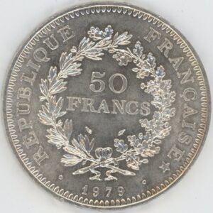 France 50 Francs Hercule 1979 (vz) en argent