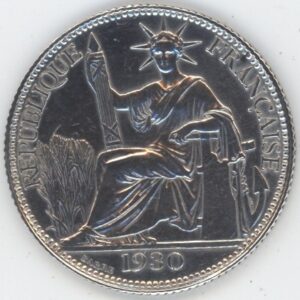 Indochine Française 20 Cent. 1930 (ss+) en argent