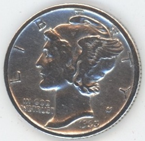 USA Mercury Dime 1935 (ss) en argent