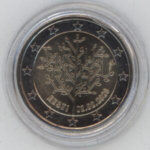 Estonie 2 Euro 2020 Traité de Tartu (vz-unz)