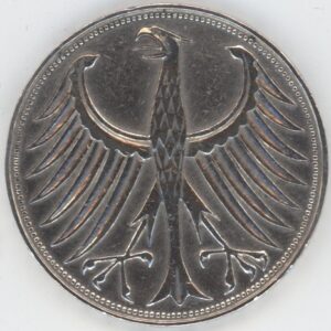 Allemagne 5 Mark 1965 D (ss) en argent