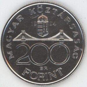 Hongrie 200 Forint 1994 (ss+) en argent