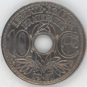 France 10 centimes 1937 Lindauer (vz)