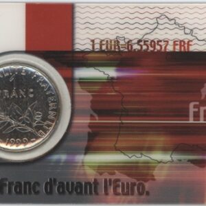 France Coincard 1 Franc 1999 (unz)
