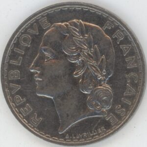 France 5 Francs 1933 Lavrillier (ss+)