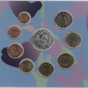 San Marino Série Euro 2025 (unz) avec 5 Euro Orchidées en argent