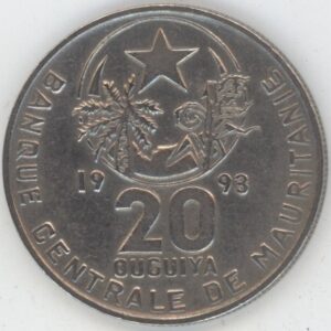 Mauritanie 20 Ouguiya 1993 (ss+)