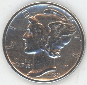 USA Mercury Dime 1939 (ss) en argent